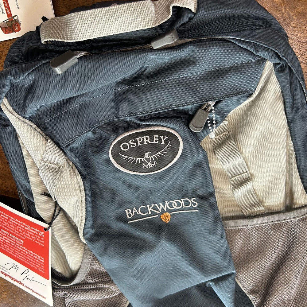 OSPREY Backwoods Backpack in Black and Gray
